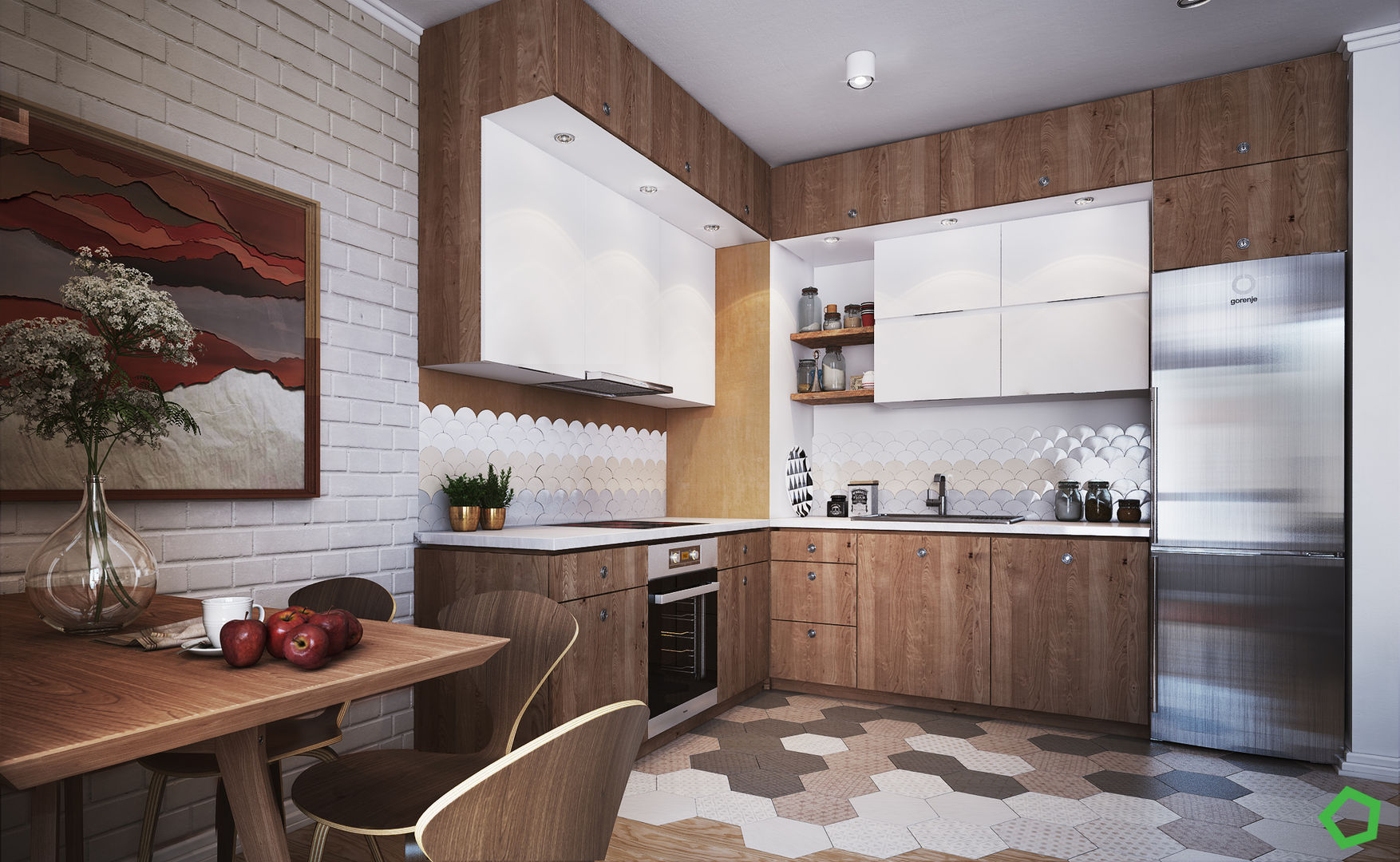 Kitchen Polygon arch&des Scandinavian style kitchen