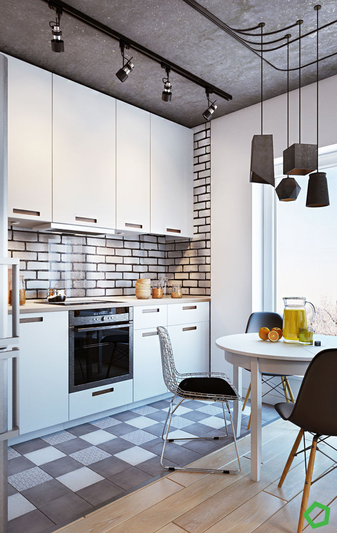 Loft apartment, Polygon arch&des Polygon arch&des Kitchen