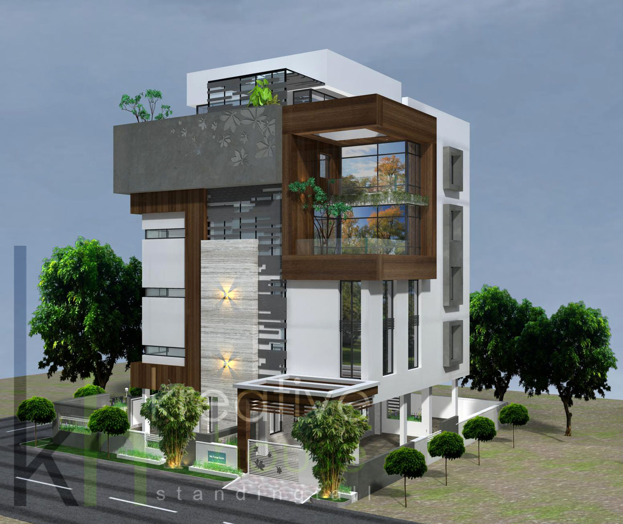 A multifamily home with highend luxury and breathtaking style!! KREATIVE HOUSE Modern houses Engineered Wood Transparent