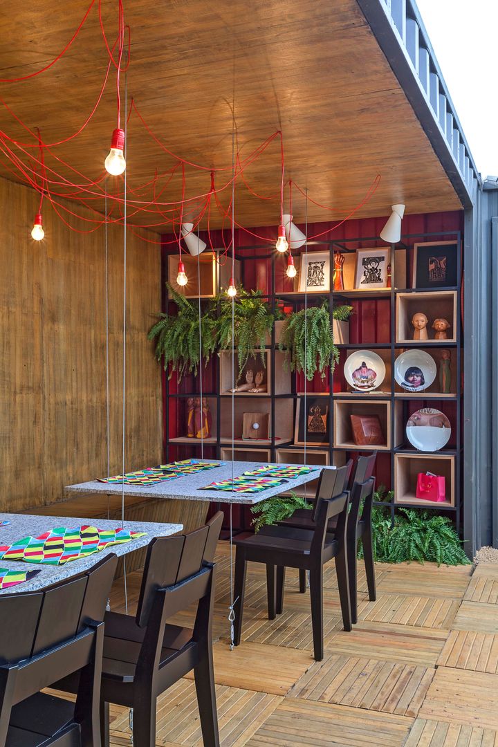 RESTAURANTE CONTAINER, MEIUS ARQUITETURA MEIUS ARQUITETURA Commercial spaces Wood Wood effect Gastronomy