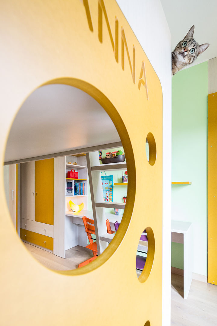 Five little pigs - Un casa per tanti bambini 23bassi studio di architettura Camera da letto moderna
