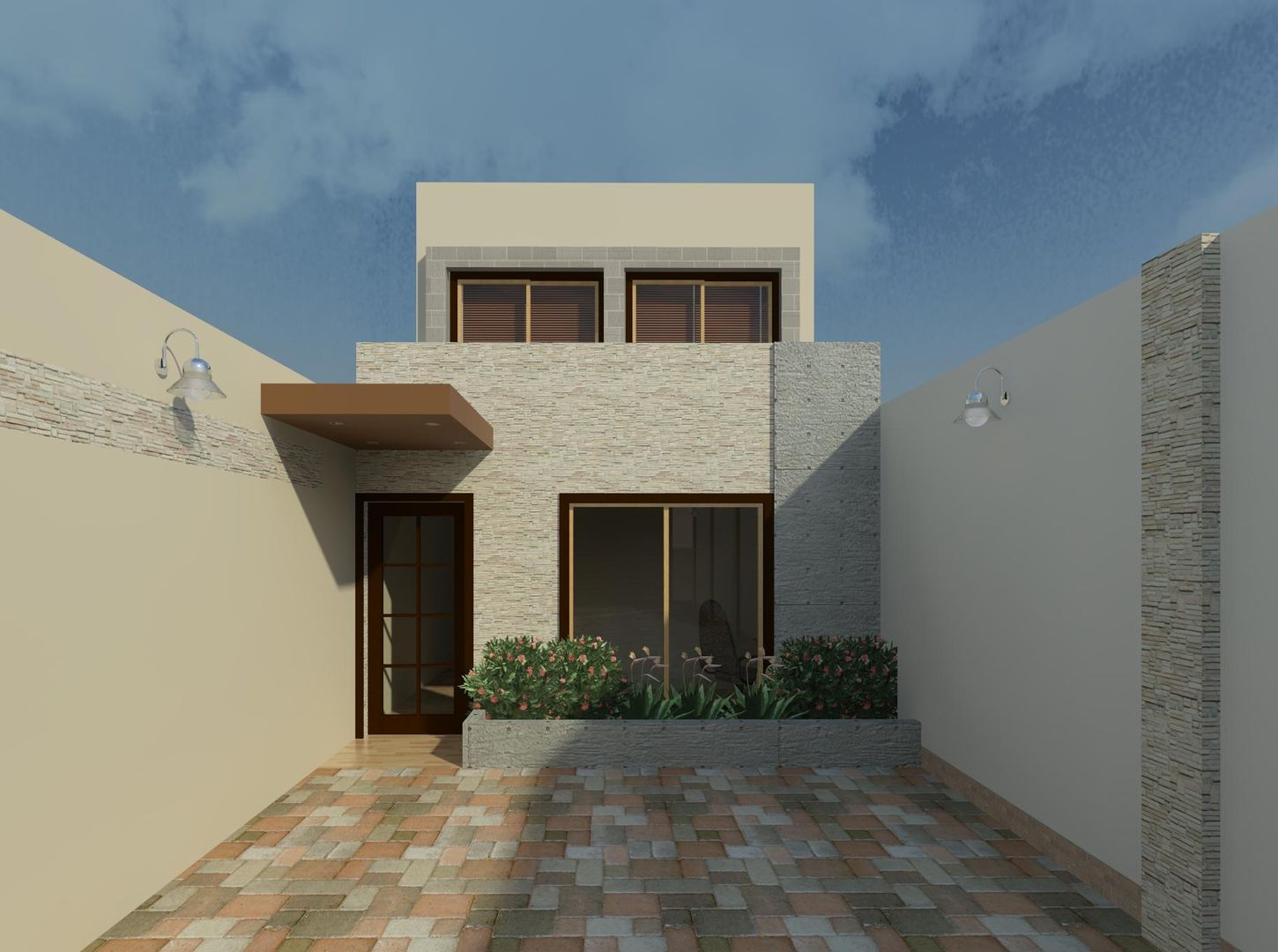 Vista diurna de la fachada homify Casas modernas: Ideas, imágenes y decoración