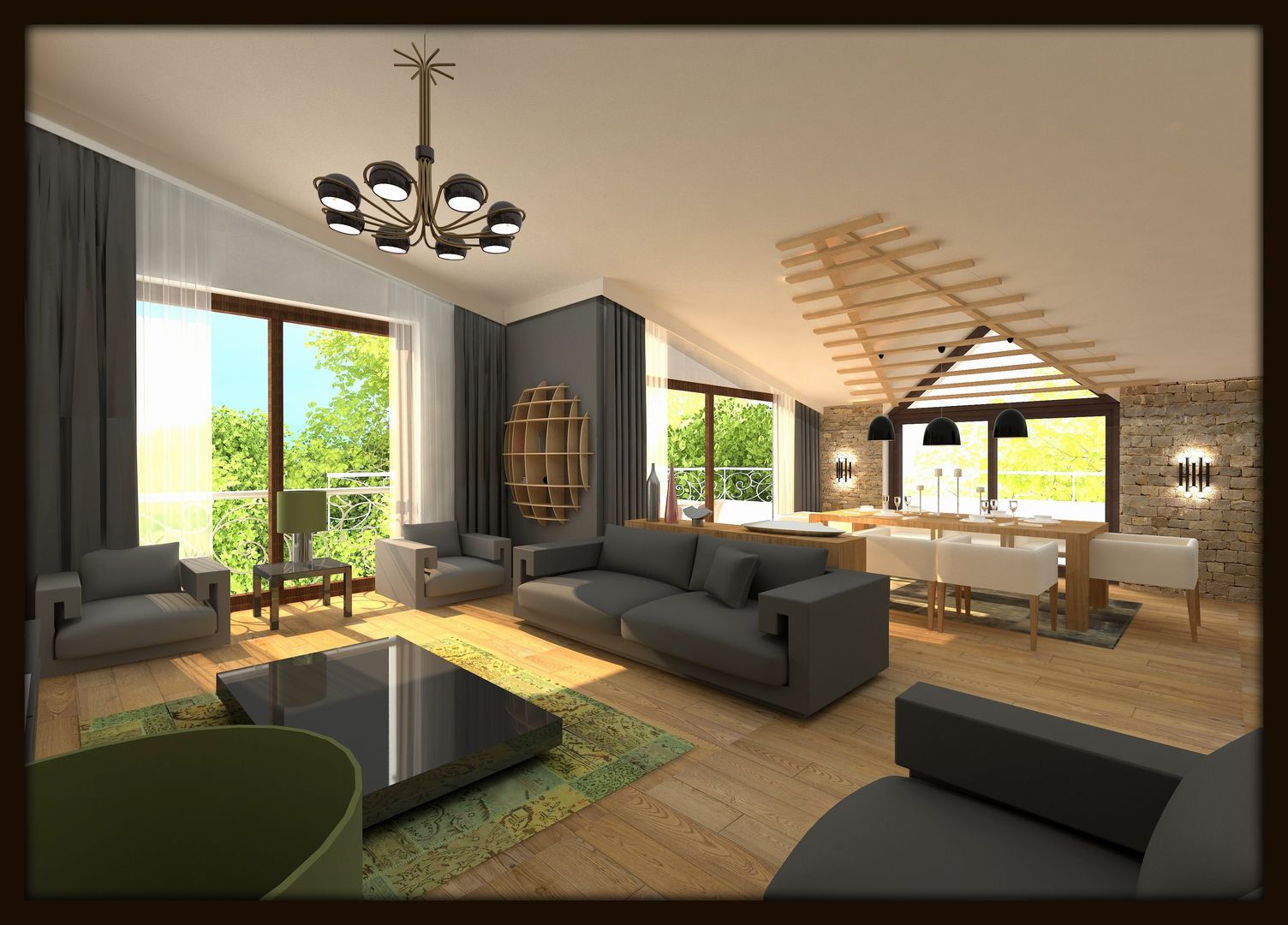 LBC İNŞAAT -76.CADDE ÖRNEK DAİRE , vanetta mutfak Çankaya vanetta mutfak Çankaya Modern living room