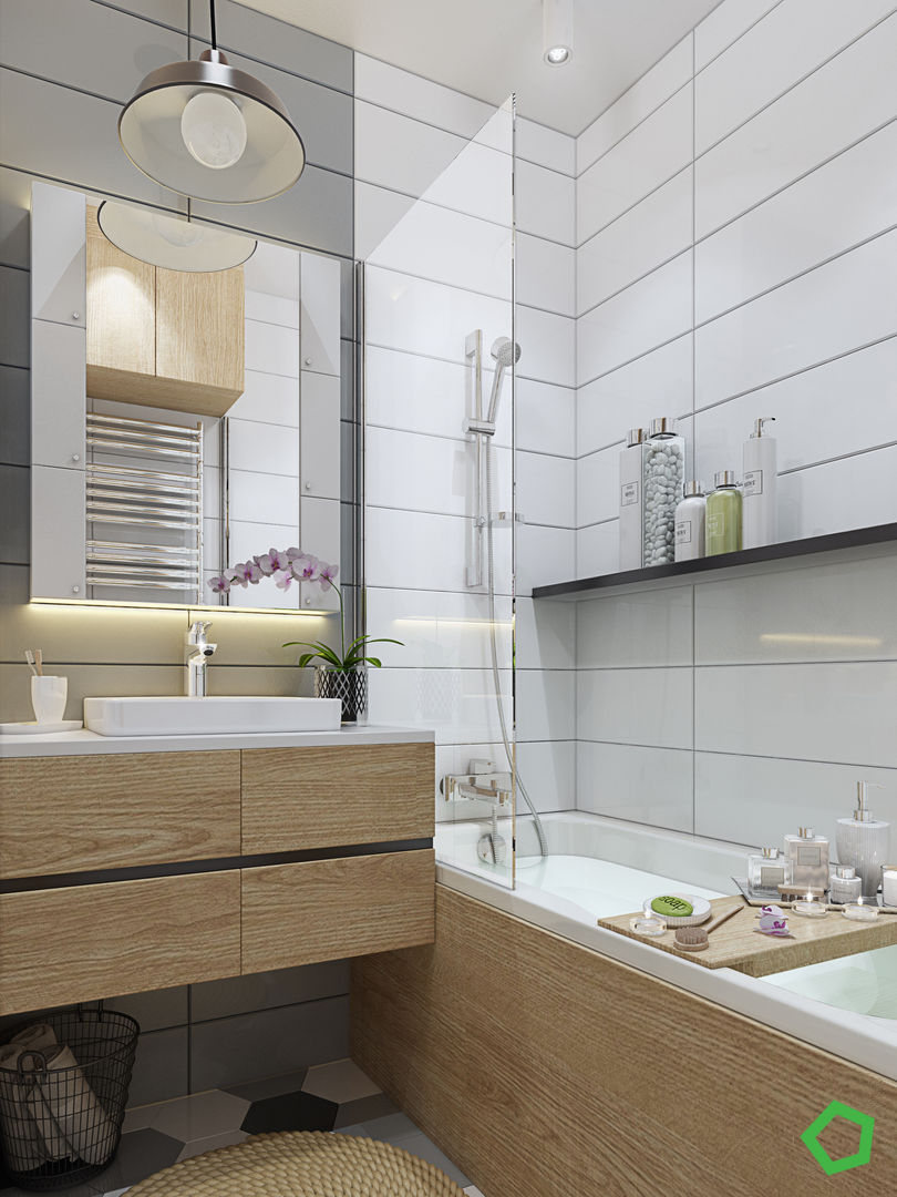 Fresh apartments, Polygon arch&des Polygon arch&des Minimal style Bathroom