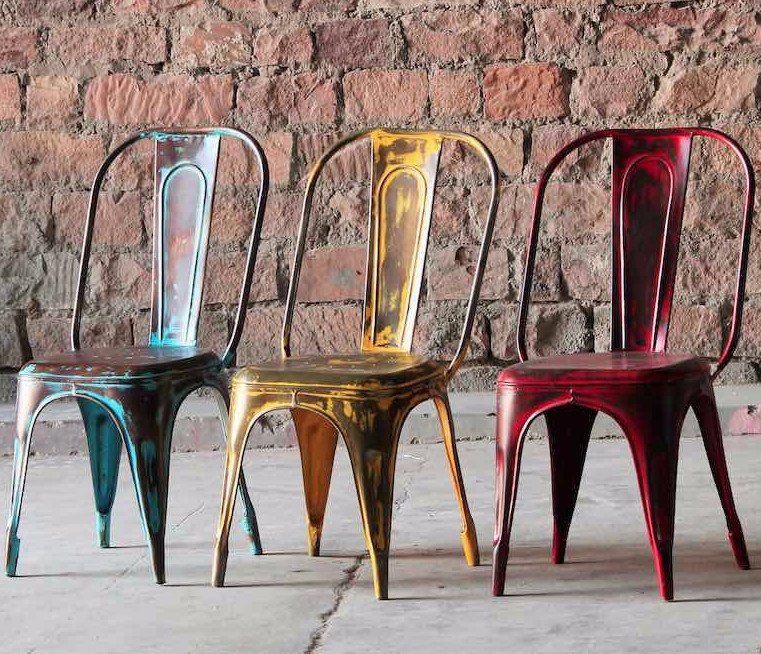 Hyatt Industrial Cafe Chairs homify غرفة السفرة معدن كراسي ومقاعد