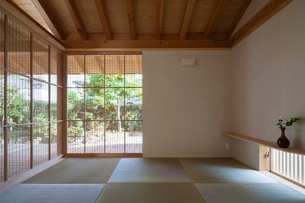 簾戸-2, 井上スダレ株式会社 井上スダレ株式会社 Media room Bamboo Green Furniture