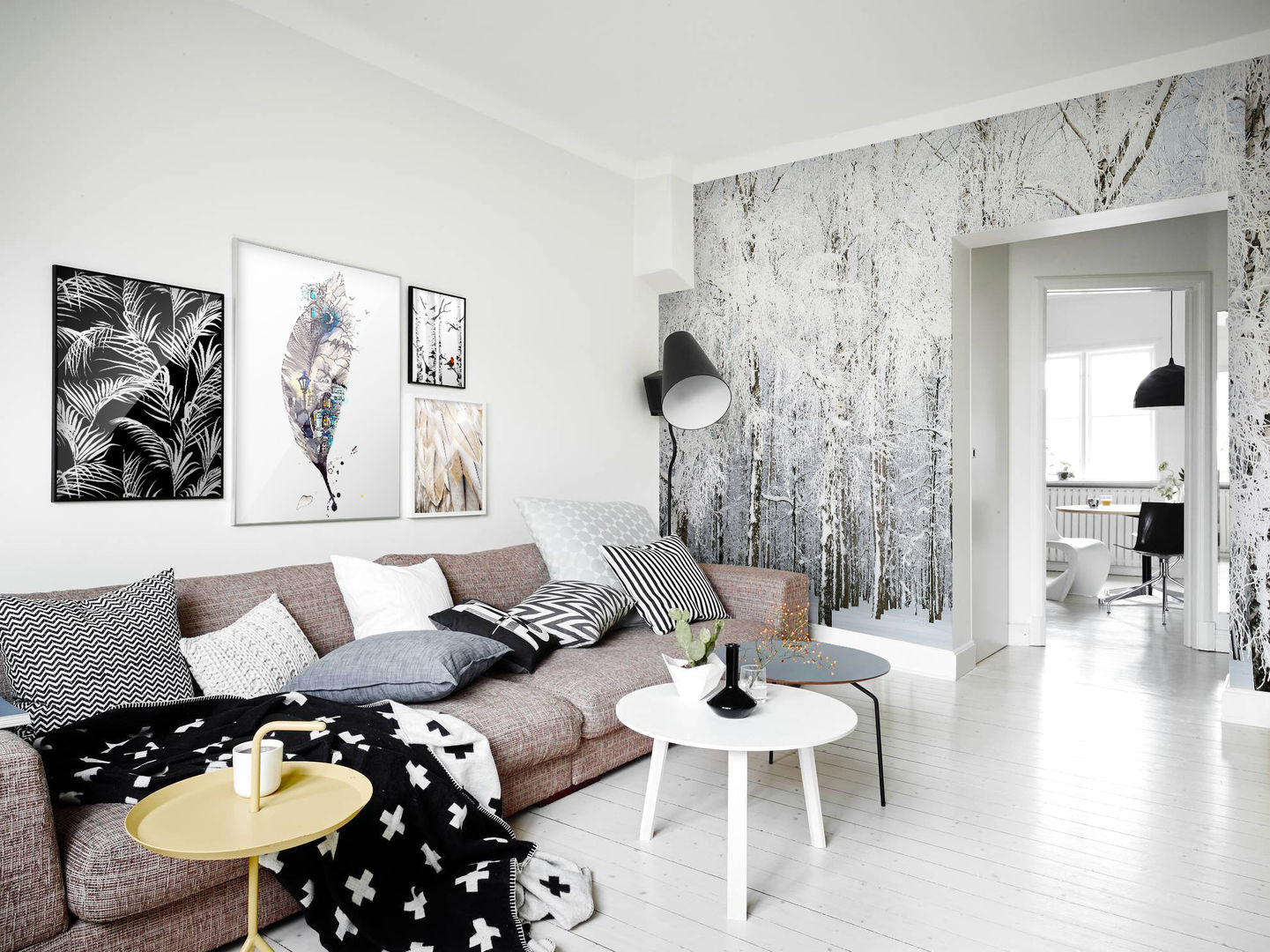 Cold Nature Pixers Eclectic style living room winter,fores,trees,wall mural,wallpaper,canvas,posters,posters