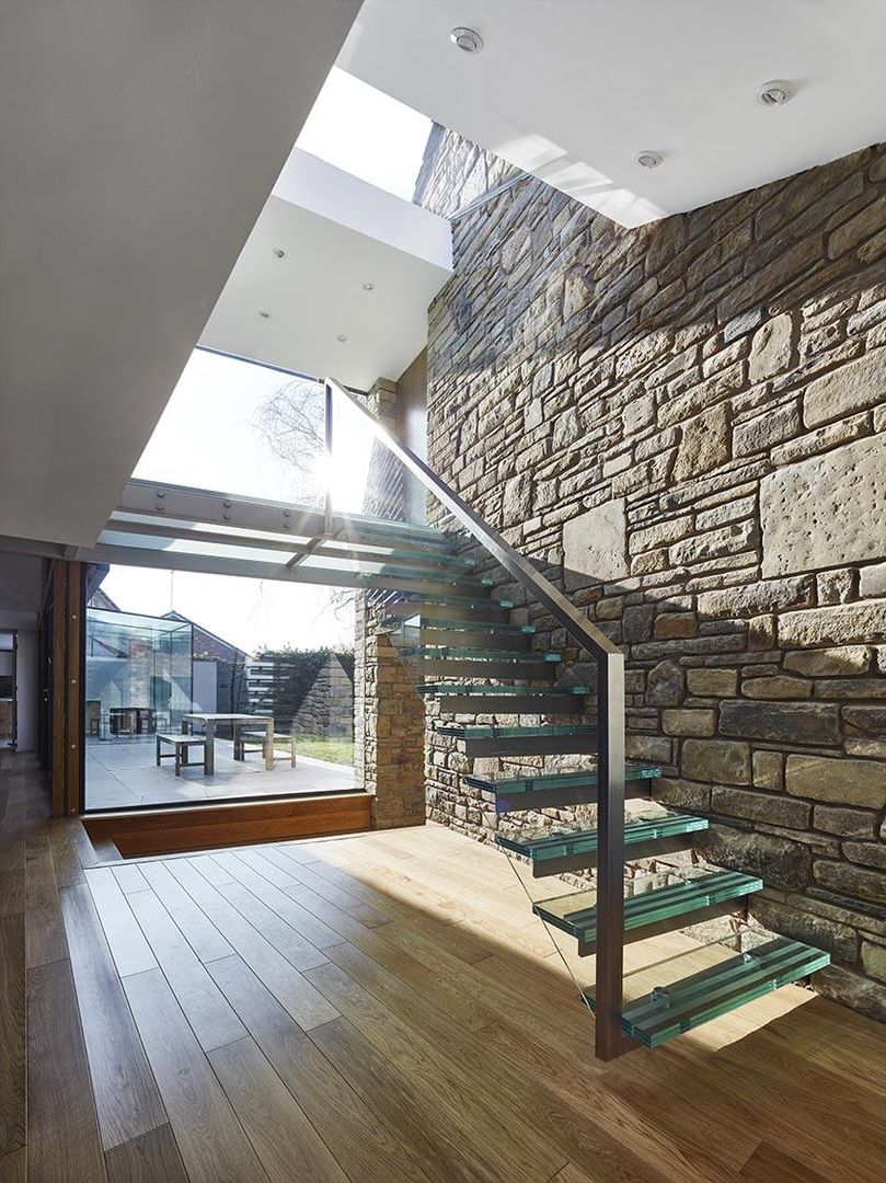 House 141, Andrew Wallace Architects Andrew Wallace Architects Minimalist corridor, hallway & stairs