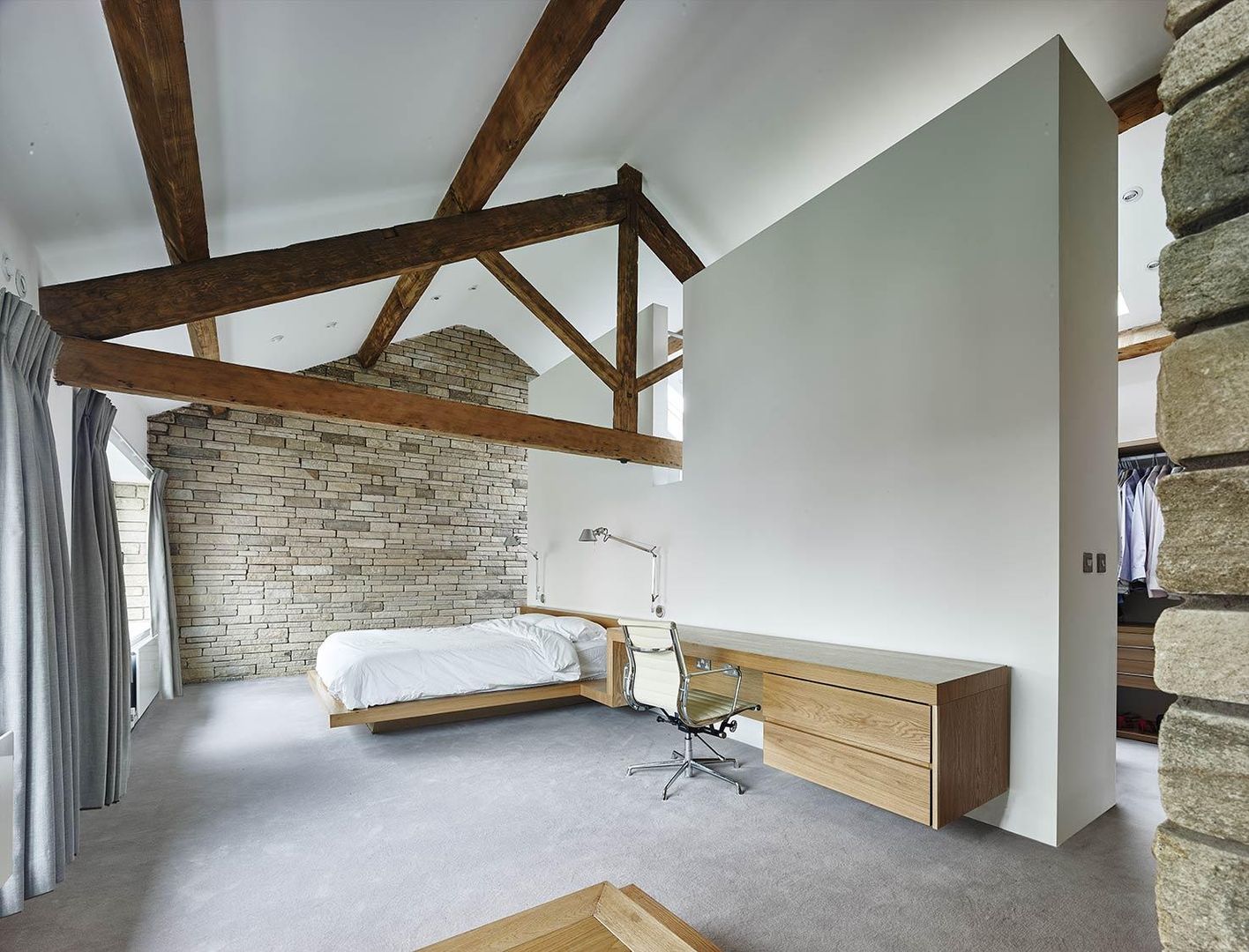 House 141, Andrew Wallace Architects Andrew Wallace Architects Camera da letto minimalista