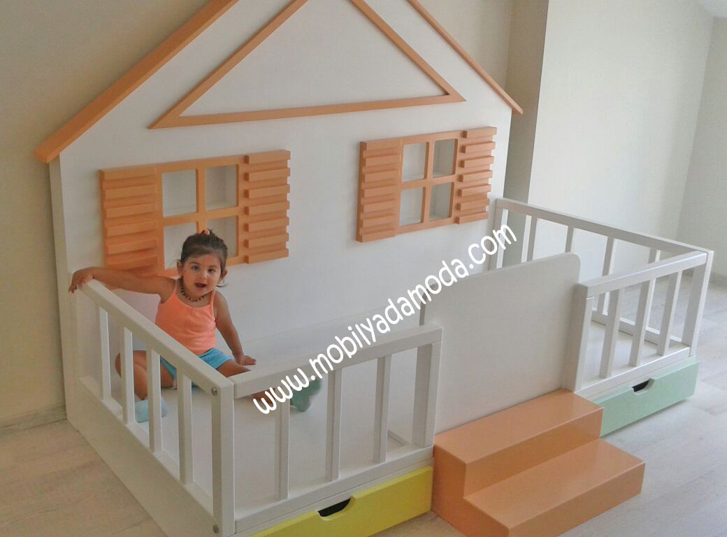Özel Tasarım Çocuk Karyolaları (Çocuk Yatakları), MOBİLYADA MODA MOBİLYADA MODA Modern nursery/kids room Wood Wood effect
