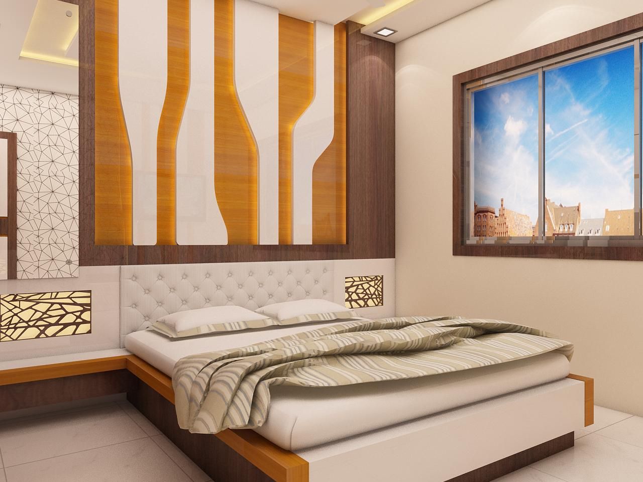 Newtown Project, Creazione Interiors Creazione Interiors Modern style bedroom Beds & headboards