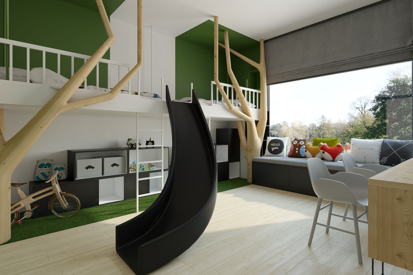 dom pasywny w Nałęczowie, INSIDEarch INSIDEarch Habitaciones para niños de estilo moderno