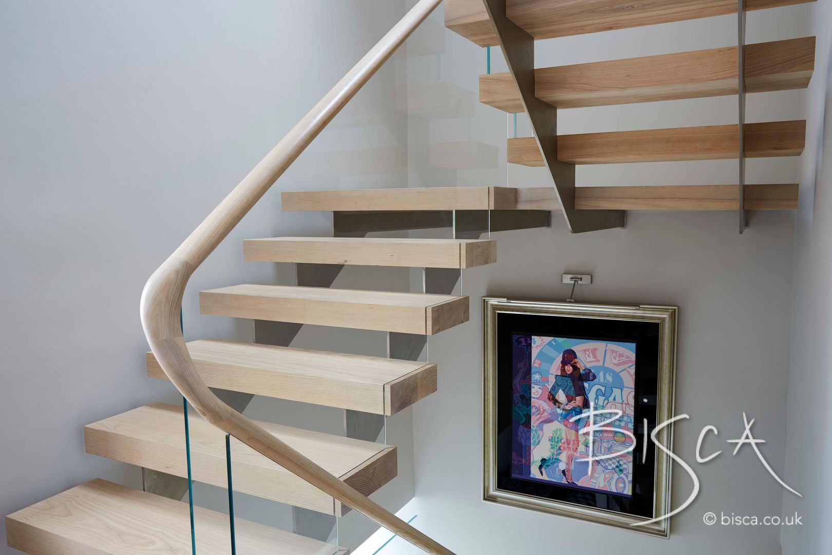 Multi Flight Staircase Design by Bisca Bisca Staircases Modern corridor, hallway & stairs staircase,stair