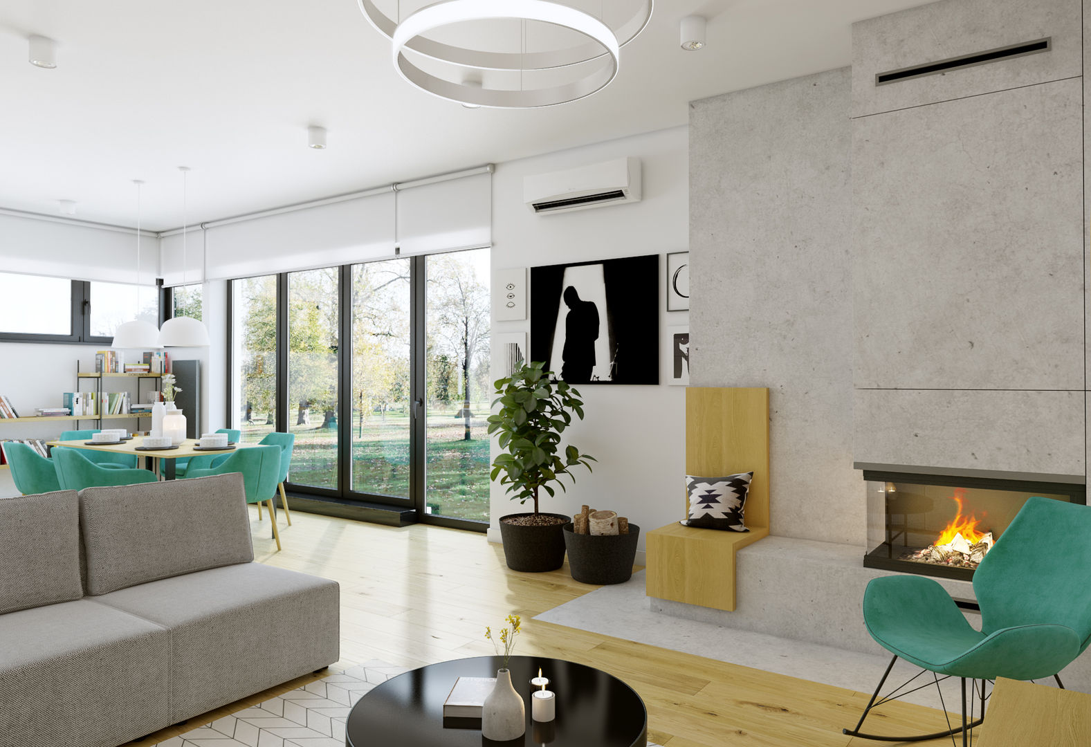 mieszkanie w Powsinie 140mkw, INSIDEarch INSIDEarch Salas de estar modernas