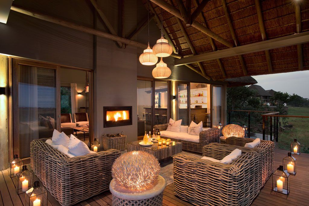 Mhondoro, een Lodge in Zuid-Afrika, All-In Living All-In Living ระเบียง, นอกชาน