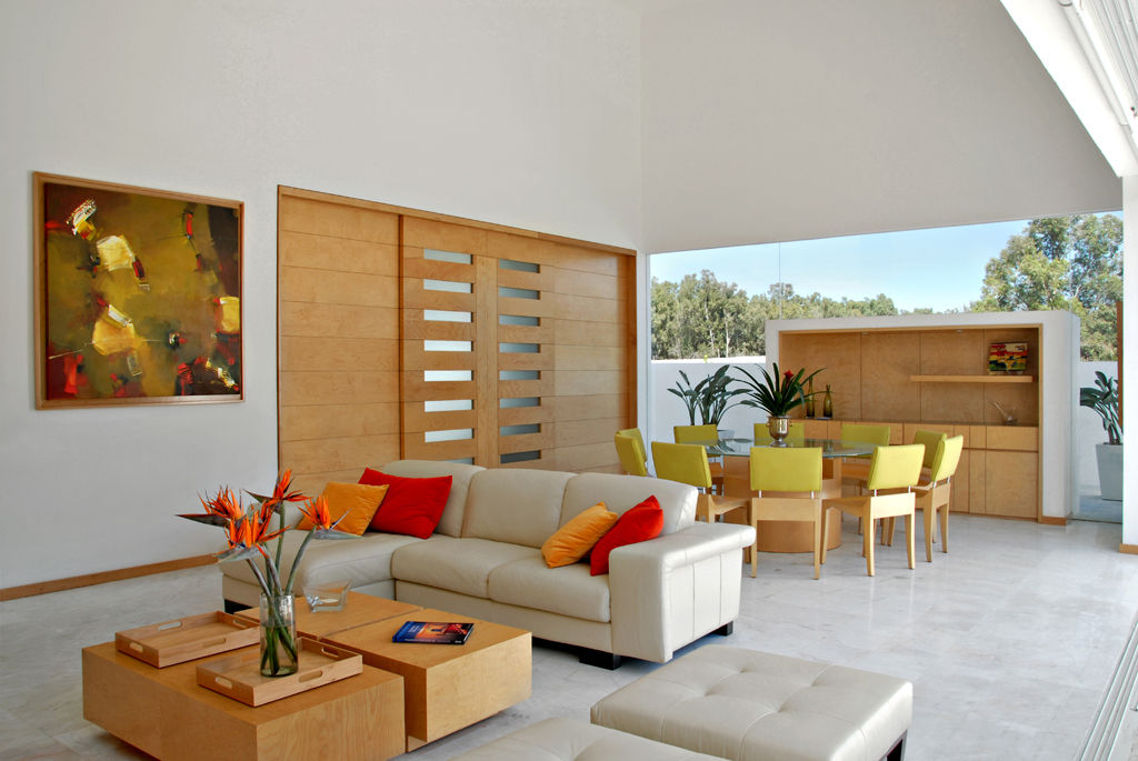 Casa M, Agraz Arquitectos S.C. Agraz Arquitectos S.C. Modern living room