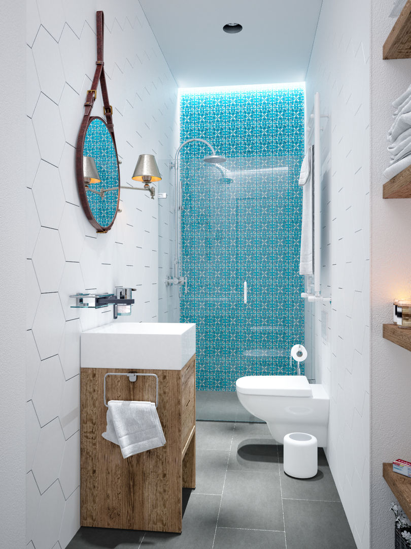 homify Baños de estilo escandinavo Cerámico