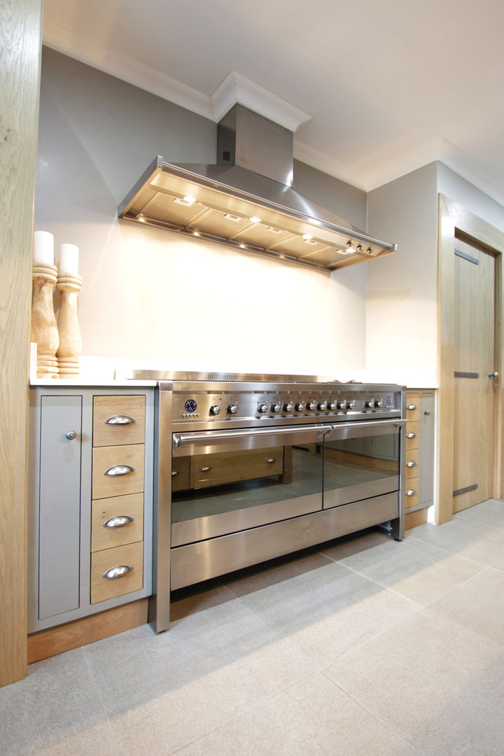 Kitchen JSD Interiors Built-in kitchens Wood Wood effect Rustic country,white oak,grey kitchen,grey kitchen