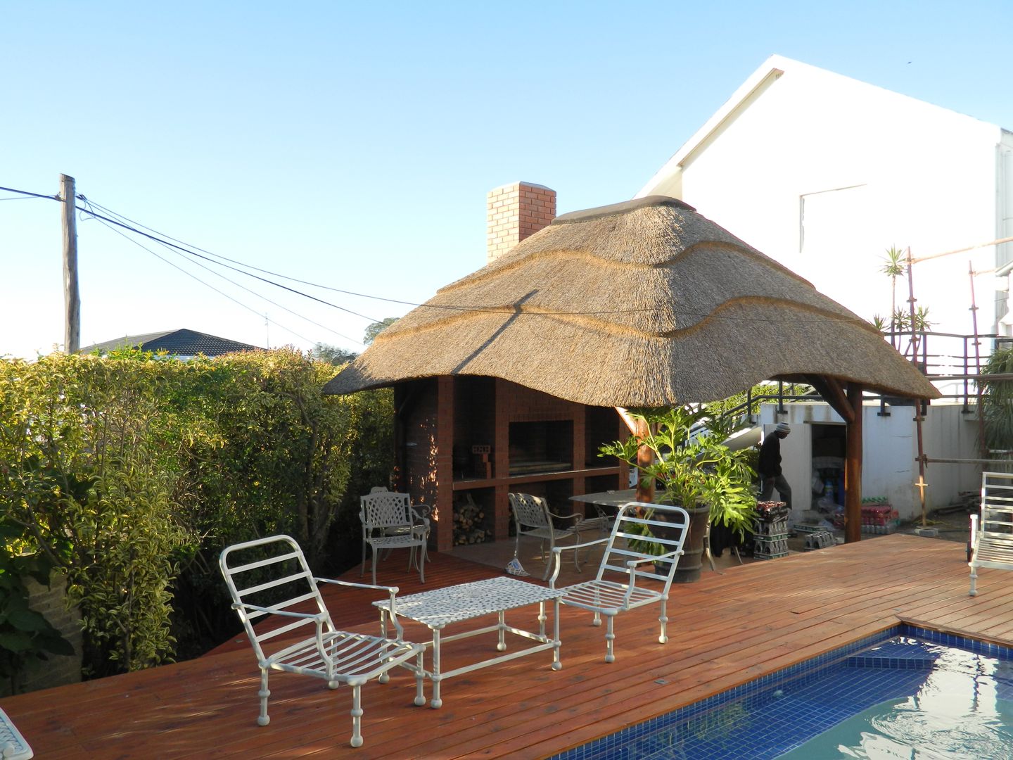 Thatch Lapa & Entertainment Areas, Bosazza Roofing & Timber Homes Bosazza Roofing & Timber Homes Balcones y terrazas rústicos