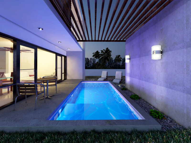 VILLAS TELCHAC, MUTAR Arquitectura MUTAR Arquitectura Modern pool