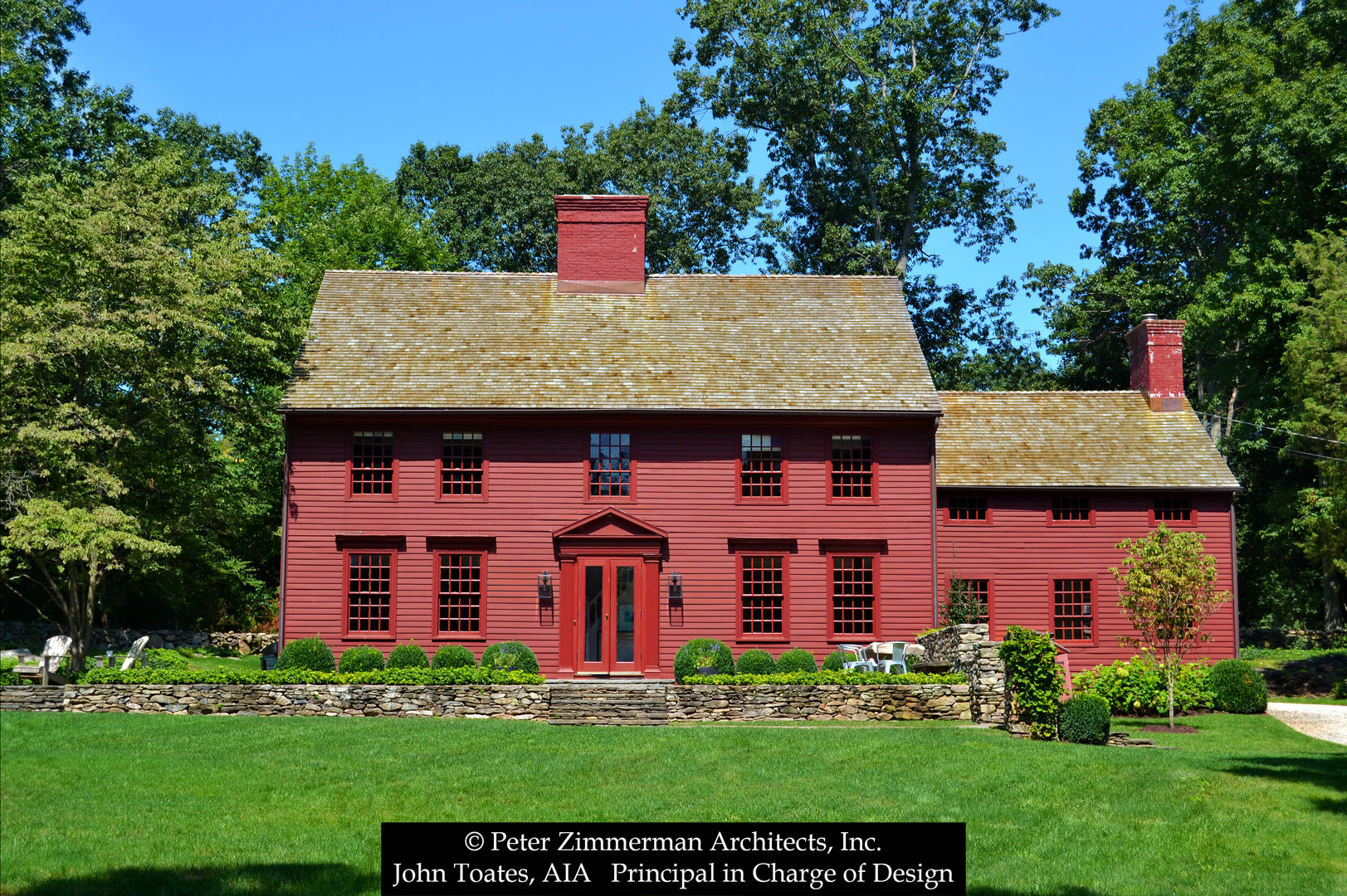 Front Facade John Toates Architecture and Design Classic style houses exterior,terrace,stone,addition,renovation,classic,traditional,red,wood cladding