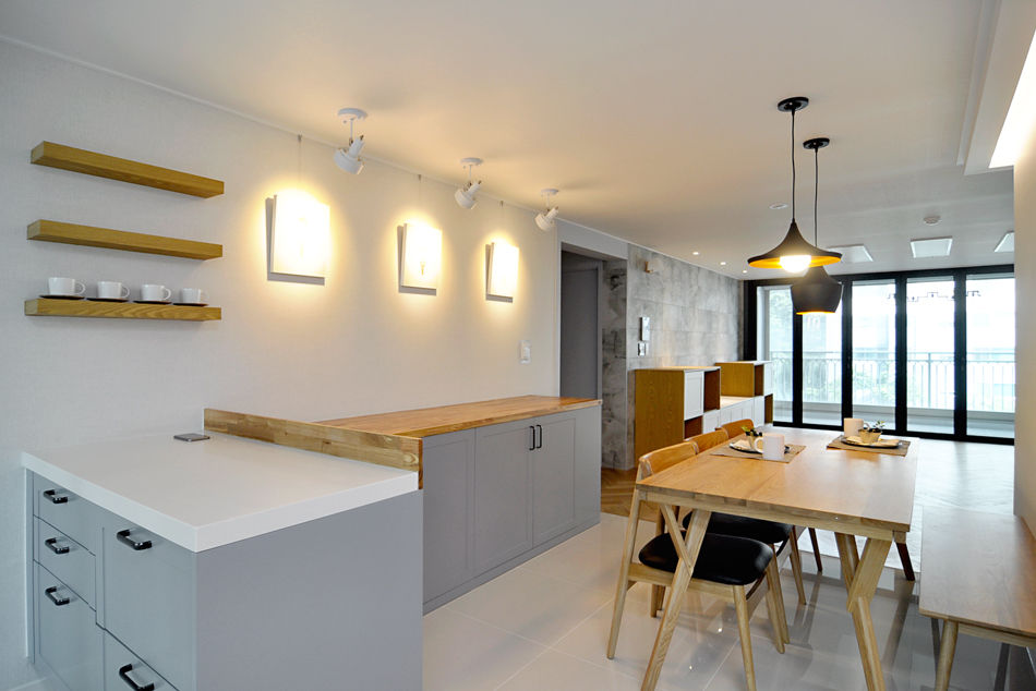 용인 수지 상원상떼빌 48평, JMdesign JMdesign Cocinas de estilo moderno