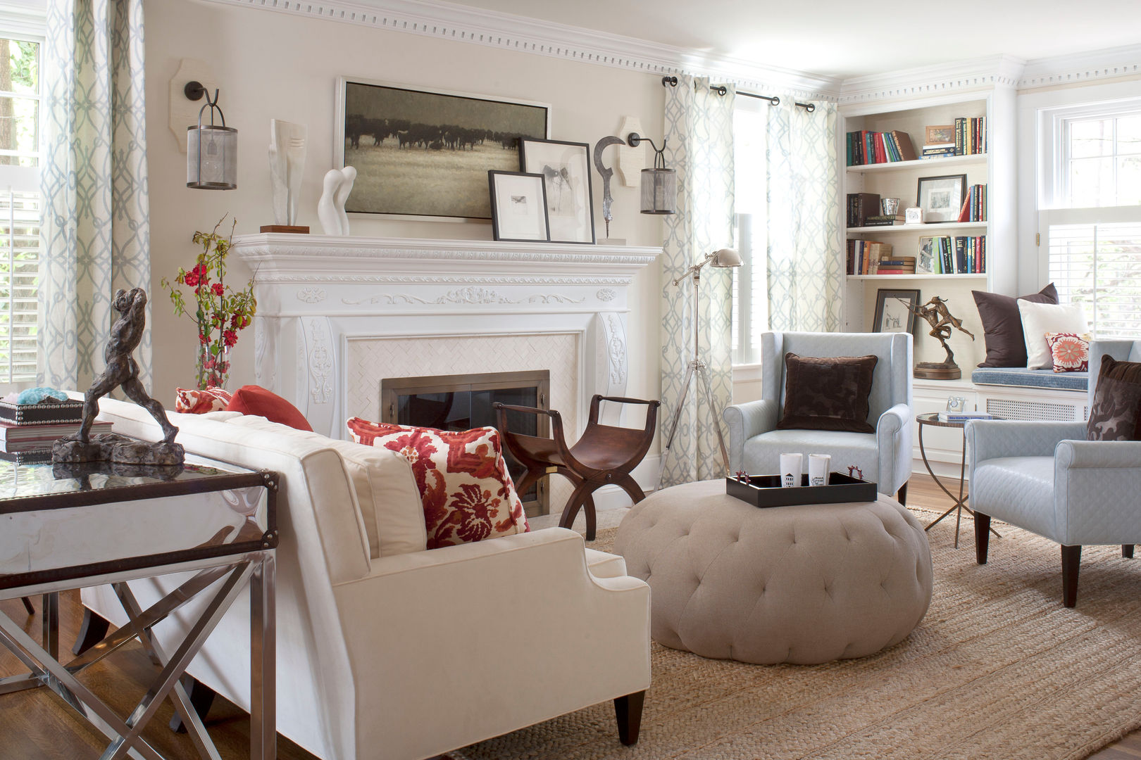 Denver Country Club Home, Andrea Schumacher Interiors Andrea Schumacher Interiors Classic style living room