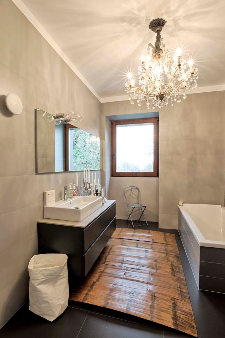 Interior with garden, mg2 architetture mg2 architetture Salle de bain moderne