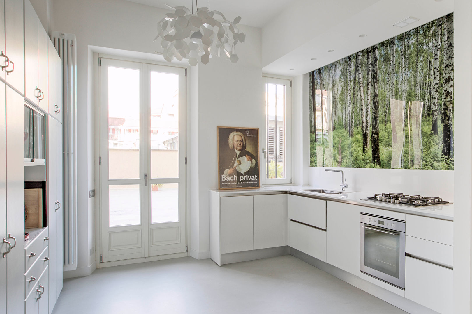 White and green, mg2 architetture mg2 architetture Modern kitchen