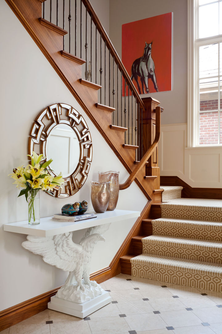 Cherry Creek Traditional with a Twist, Andrea Schumacher Interiors Andrea Schumacher Interiors Eclectic style corridor, hallway & stairs