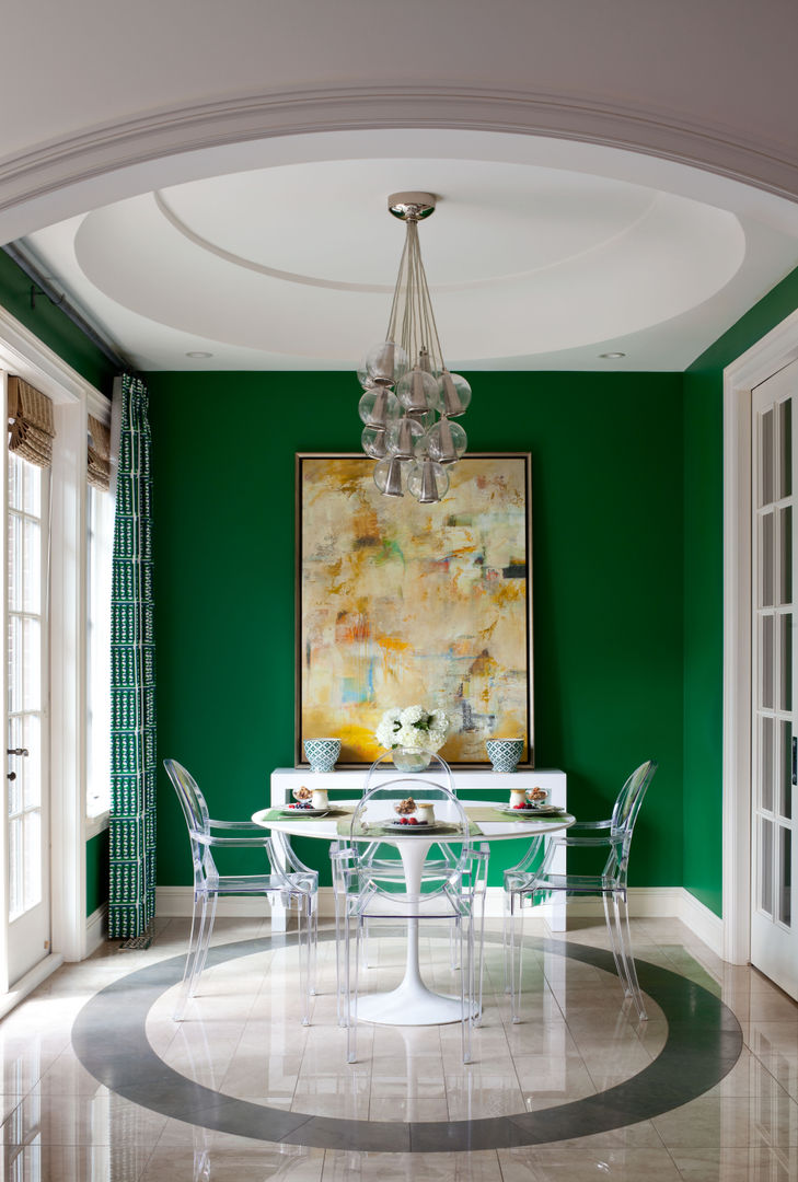 Cherry Creek Traditional with a Twist, Andrea Schumacher Interiors Andrea Schumacher Interiors Ruang Makan Gaya Eklektik