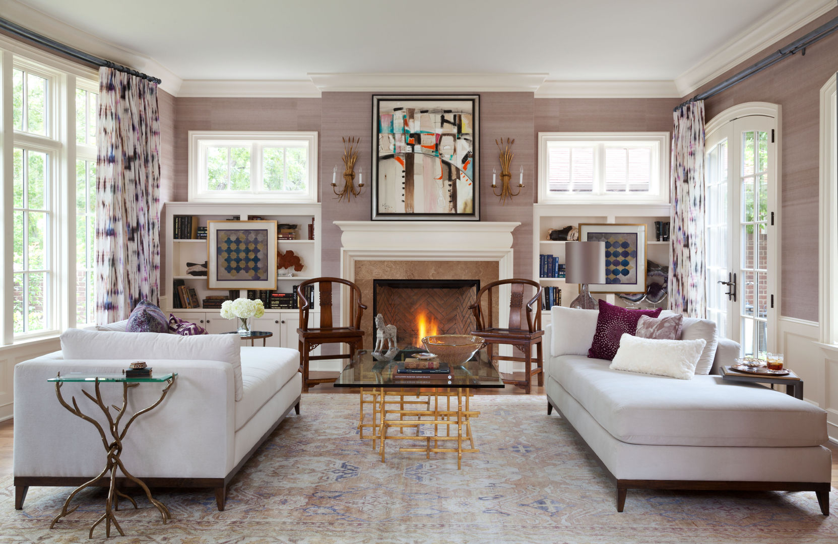 Cherry Creek Traditional with a Twist, Andrea Schumacher Interiors Andrea Schumacher Interiors Salones de estilo ecléctico