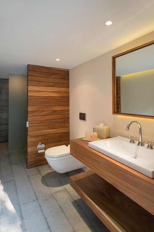 BAÑO CASA DE PLAYA - PLAYA BONITA - ASIA 3 DECO Baños de estilo minimalista Madera Acabado en madera