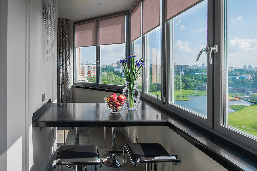 Квартира на Пырьева, Надежда Каппер Надежда Каппер Балкон и терраса в стиле модерн
