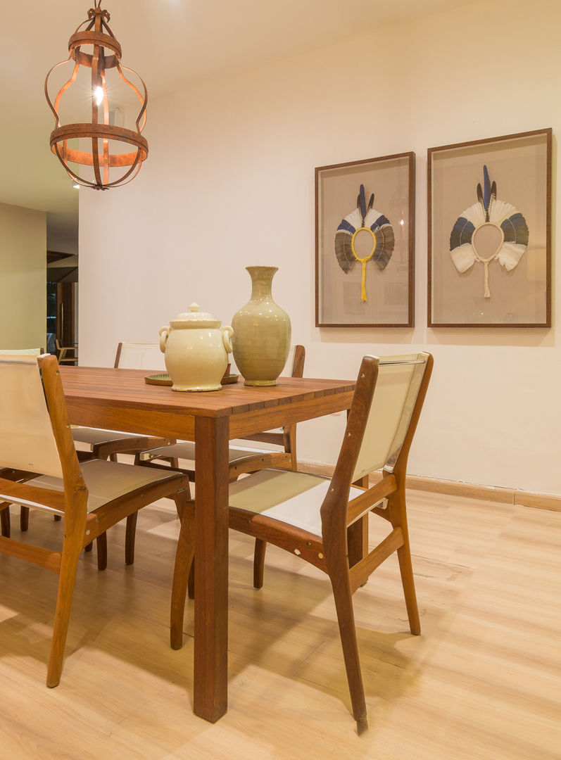 Mostra Mac Trends, Duo Arquitetura Duo Arquitetura Tropical style dining room Solid Wood Multicolored