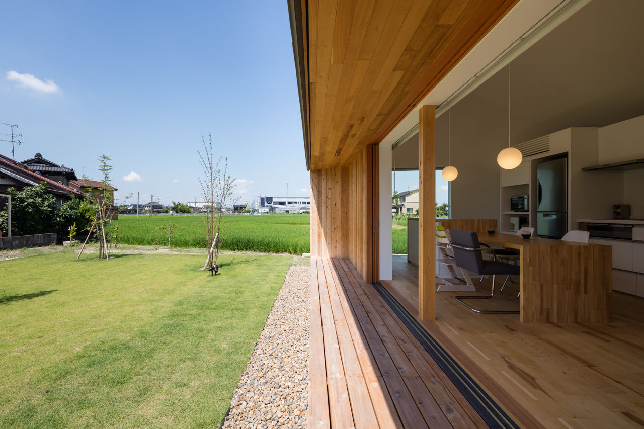 House in Inuyama, hm+architects 一級建築士事務所 hm+architects 一級建築士事務所 บ้านและที่อยู่อาศัย ไม้ Wood effect