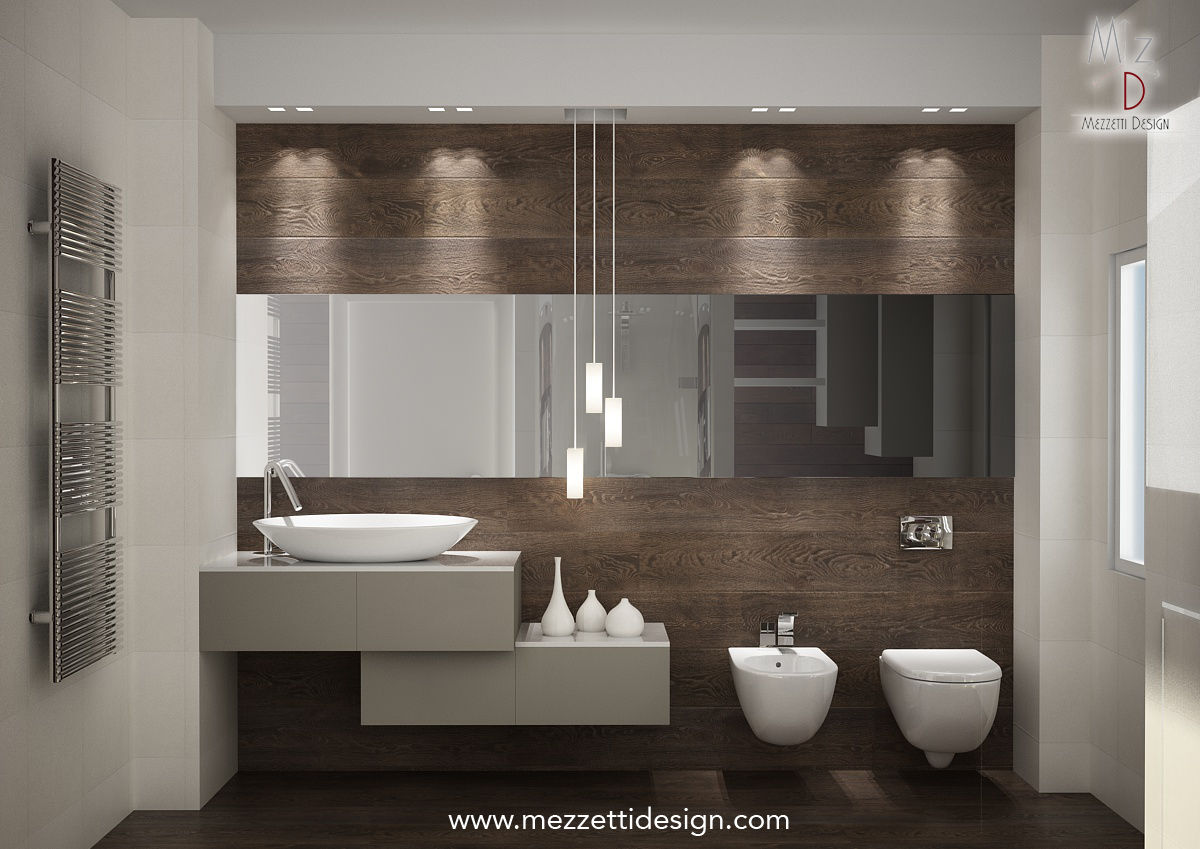 Progetto di un bagno, Mezzetti design Mezzetti design Minimalistische badkamers Keramiek