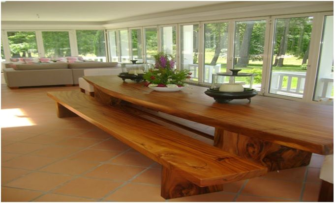 mesa de madera de suart comprar en bali Comedores de estilo tropical Madera Acabado en madera Mesas