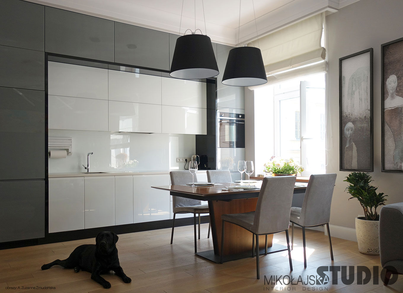 Apartament przy ul. Studenckiej w Krakowie - zdjęcia z realizacji, MIKOŁAJSKAstudio MIKOŁAJSKAstudio Kitchen