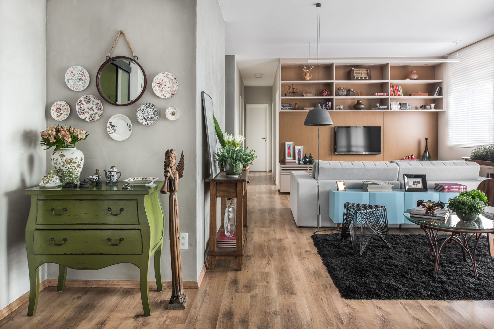 Apartamento no Ipiranga, Cores Lovers Cores Lovers Moderne woonkamers