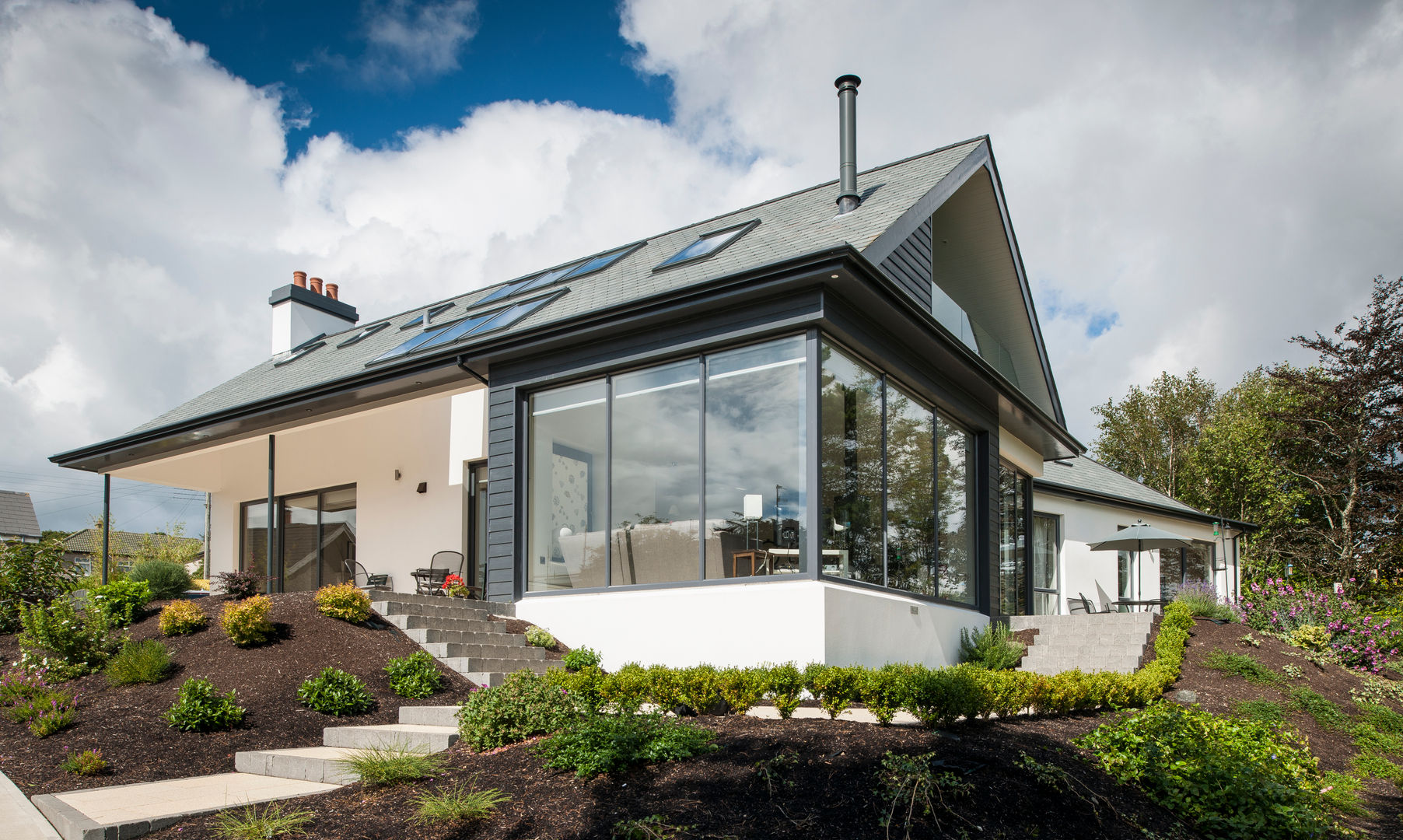 Contemporary replacement dwelling and redevelopment of the large private town centre garden, Des Ewing Residential Architects Des Ewing Residential Architects Maisons modernes