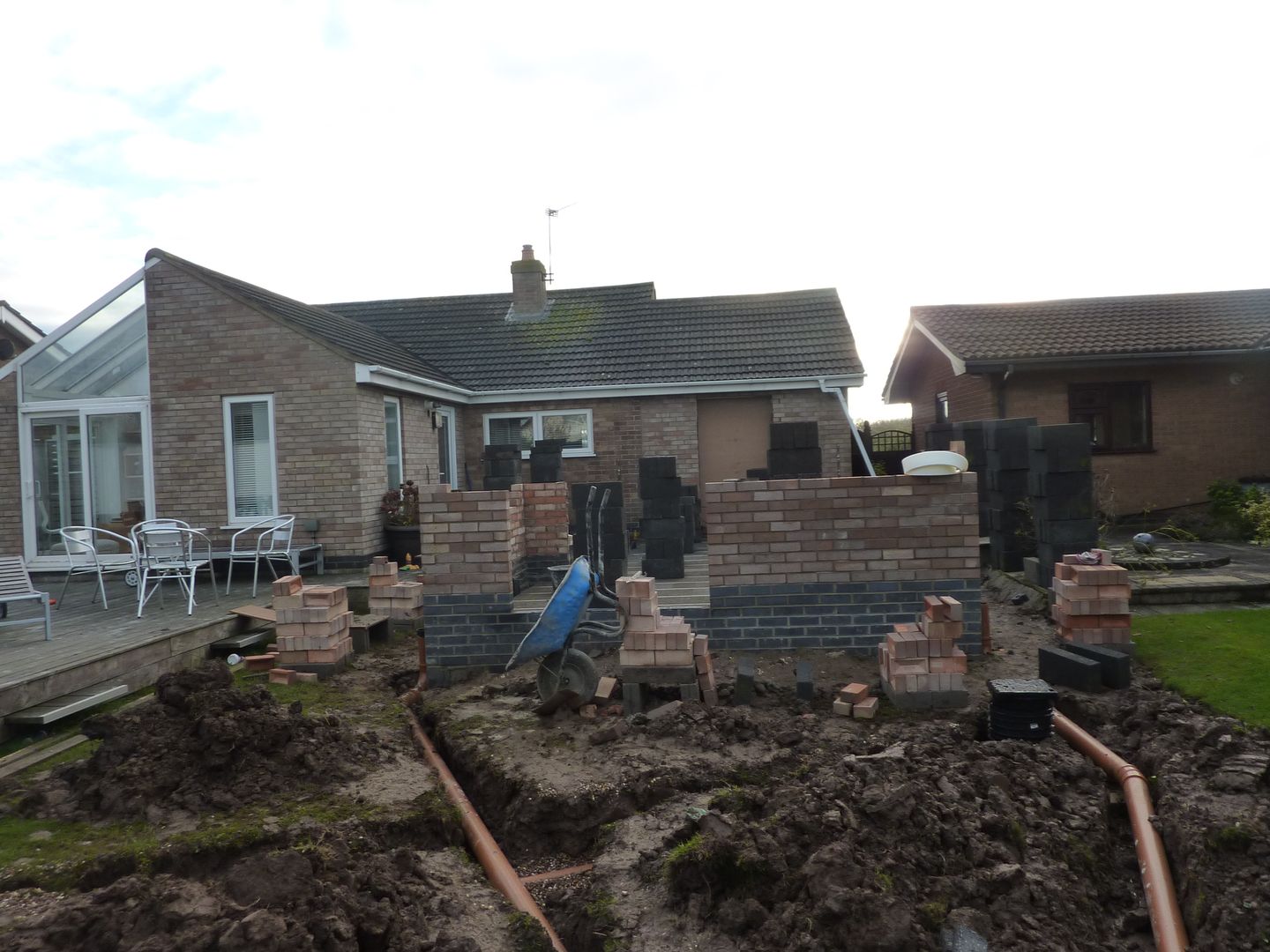 Drainage works homify drains,extension,en suite