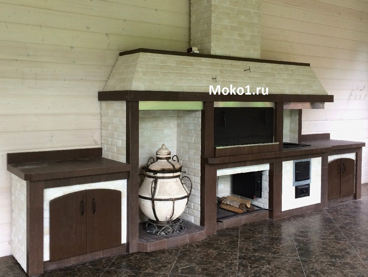 Полноценный барбекю комплекс, Moko barbecue Moko barbecue Кухня в классическом стиле Железо / Сталь мангал,гриль,печь,камин,тандыр,духовка,коптильня,казан,вертел,решетка гриль,барбекю,мойка,Кухонная мебель