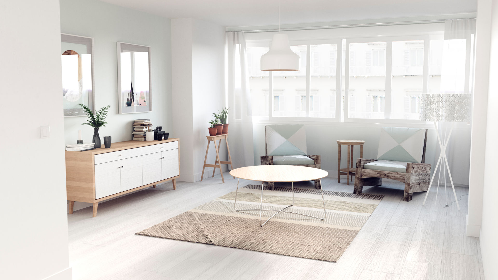 Nordic room clear ERC Livings de estilo escandinavo