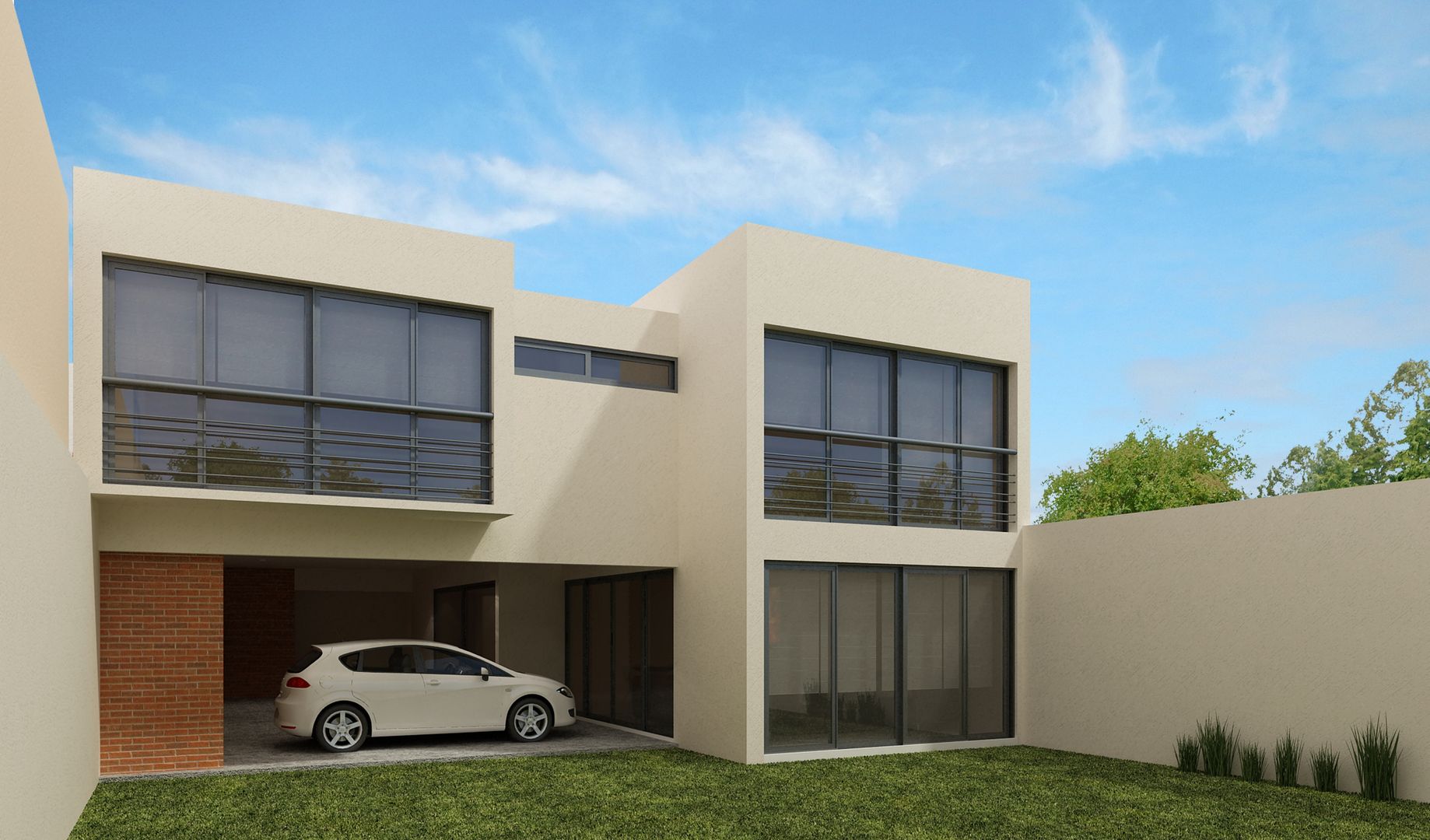 Casa Lomas Residencial, Constructora e Inmobiliaria Catarsis Constructora e Inmobiliaria Catarsis Minimalist Evler Tuğla