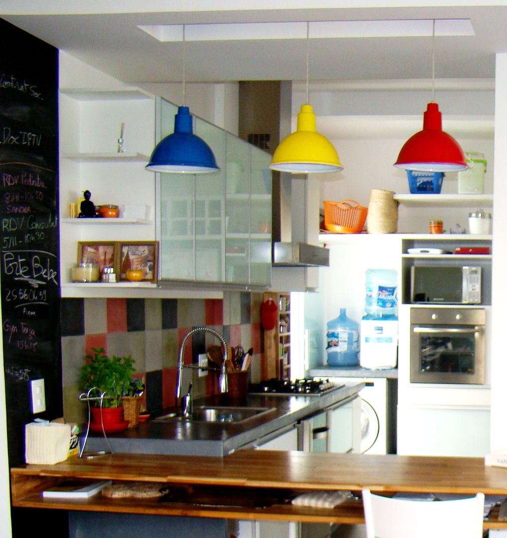 Reforma apartamento aconchegante, BF Sustentabilidade, Arquitetura e Iluminação BF Sustentabilidade, Arquitetura e Iluminação Eclectic style kitchen