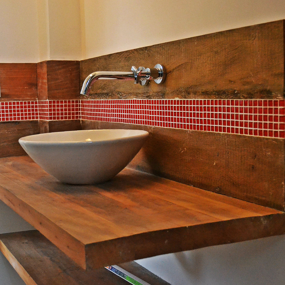 Reforma apartamento aconchegante, BF Sustentabilidade, Arquitetura e Iluminação BF Sustentabilidade, Arquitetura e Iluminação Eclectic style bathroom