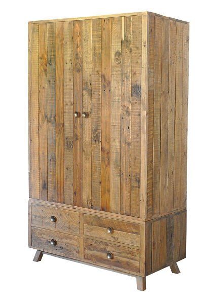 Nilsson Rustica Reclaimed Wood Wardrobe homify Rustic style bedroom Wood Wood effect Wardrobes & closets