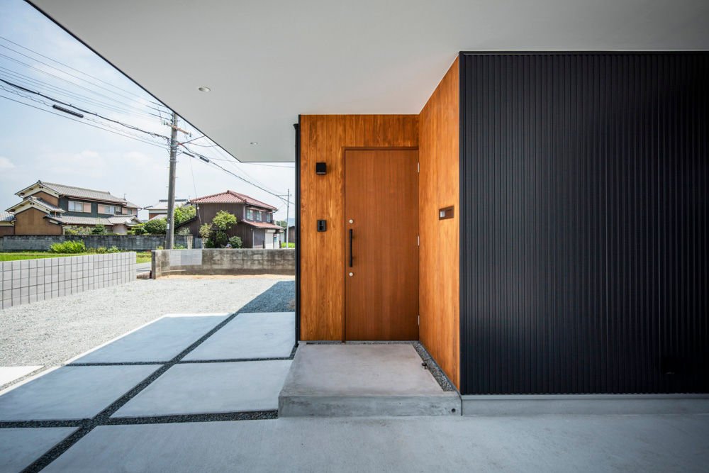 太子町の家－terrace side house－, 祐建築設計事務所 祐建築設計事務所 Pasillos, vestíbulos y escaleras modernos