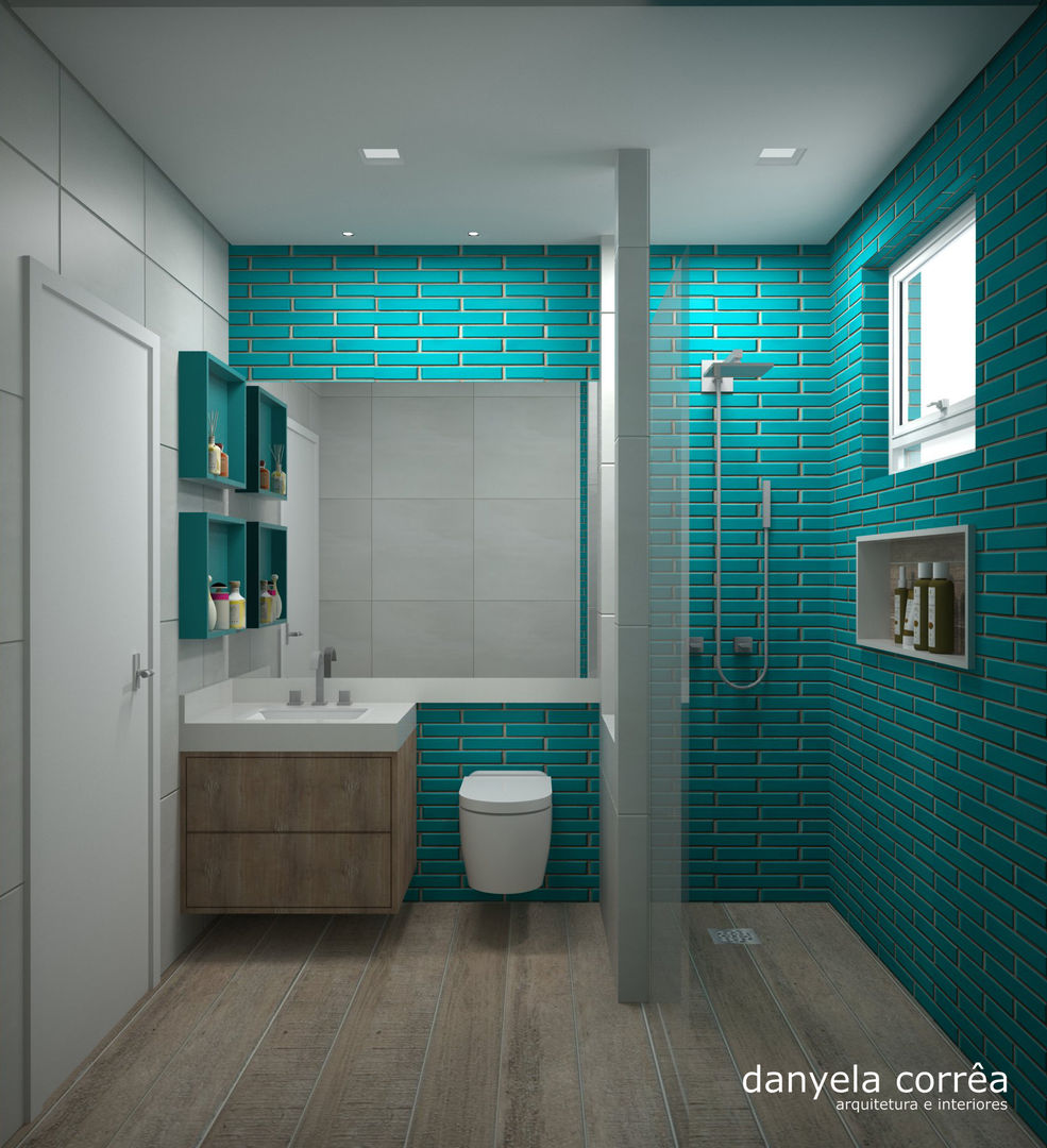 REFORMA VILA MADALENA, Danyela Corrêa Arquitetura Danyela Corrêa Arquitetura Modern bathroom Tiles
